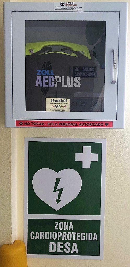 Desfibrilador en la guardería